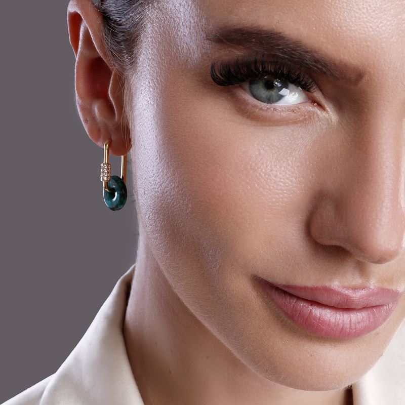 Azurblaue Träume Geometrische Ohrringe aus Türkis