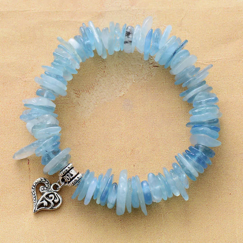 Azurblaue Gelassenheit Armband mit Aquamarin & Lapislazuli