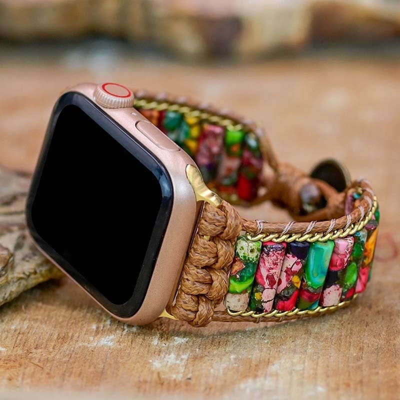 Blumengarten Kaiserjaspis Apple Watch-Uhrenarmband