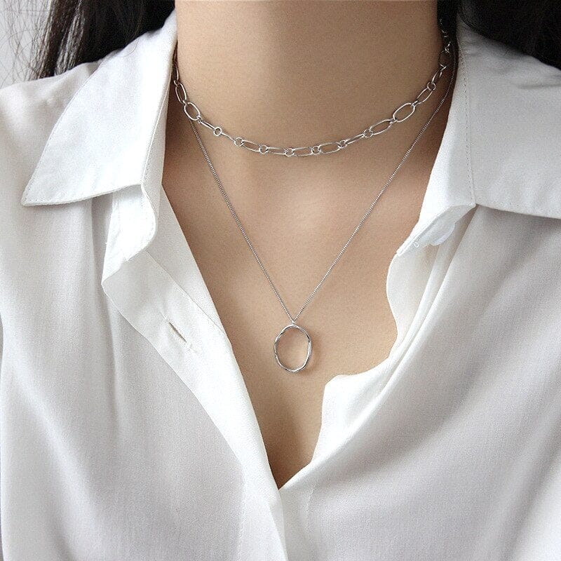 Asteria - Perfekt Unperfekte Ring-Anhänger-Halskette