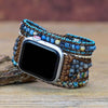 Blaues & Graues Edelstein Apple Watch-Uhrenarmband