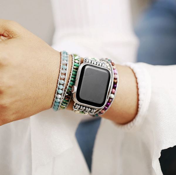 Energie Reinigendes Apple Watch Band Aus Natürlichen Edelsteinen