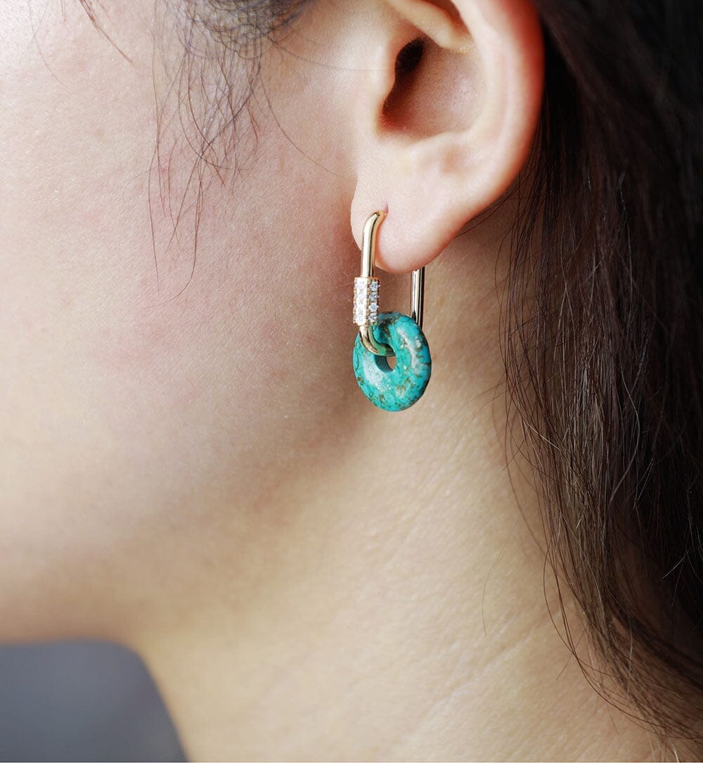 Azurblaue Träume Geometrische Ohrringe aus Türkis