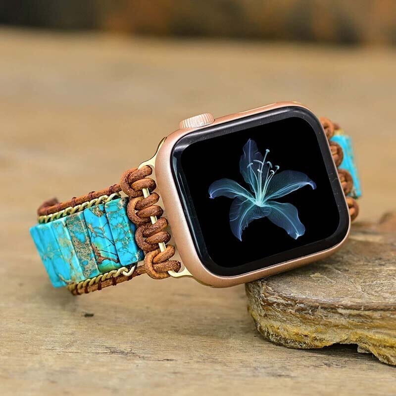 Weisheit & Reinigung Apple Watch Band Mit Türkis