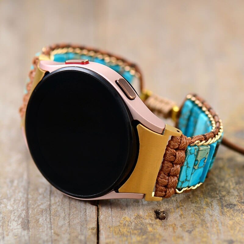 Freudenvolle Seele Natürliches Edelsteinarmband Für Samsung Galaxy Smart Watch 4