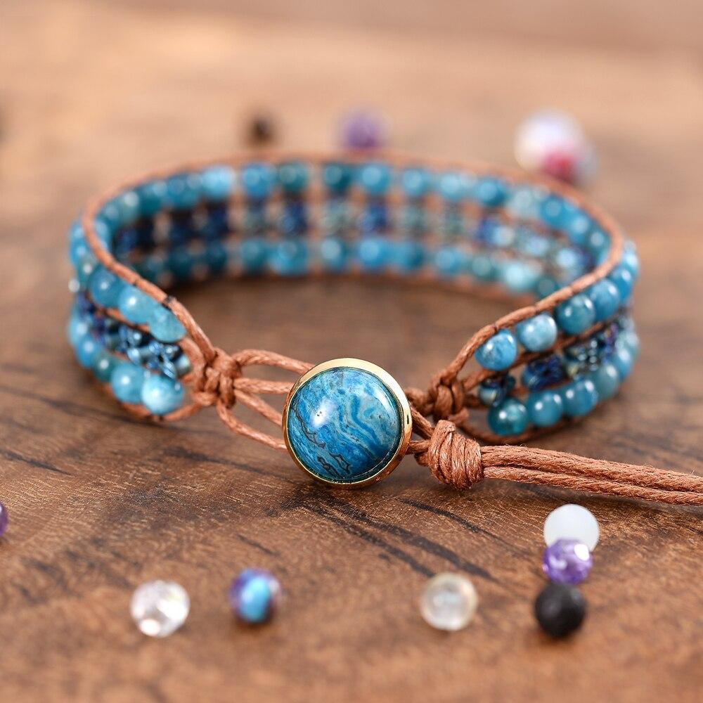 Blaues Schmetterlings-Achat-Armband