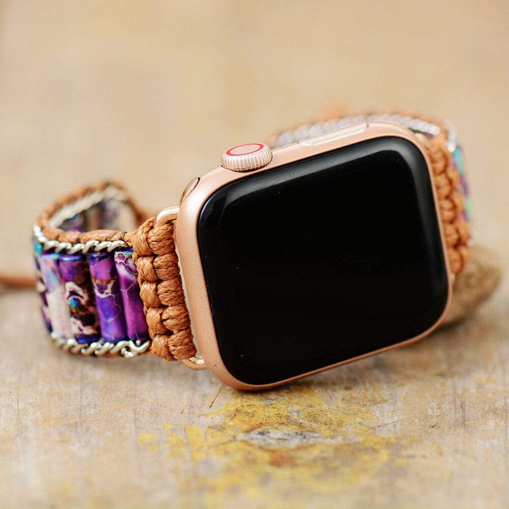 Himmlische Essenz Smartwatch-Armband aus lila Jaspis