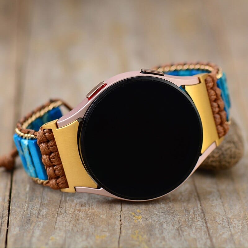 Freudenvolle Seele Natürliches Edelsteinarmband Für Samsung Galaxy Smart Watch 4